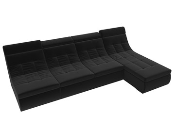 Большой модульный диван Холидей люкс, Черный (микровельвет) в Челябинске - предосмотр 6