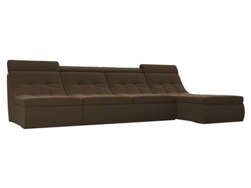 Модульный раскладной диван Холидей люкс, Коричневый (микровельвет) в Челябинске
