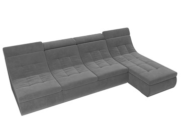 Модульный раскладной диван Холидей люкс, Серый (велюр) в Челябинске - предосмотр 6
