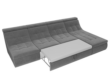 Модульный раскладной диван Холидей люкс, Серый (велюр) в Челябинске - предосмотр 8