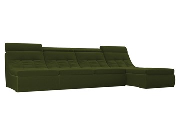 Большой модульный диван Холидей люкс, Зеленый (микровельвет) в Челябинске