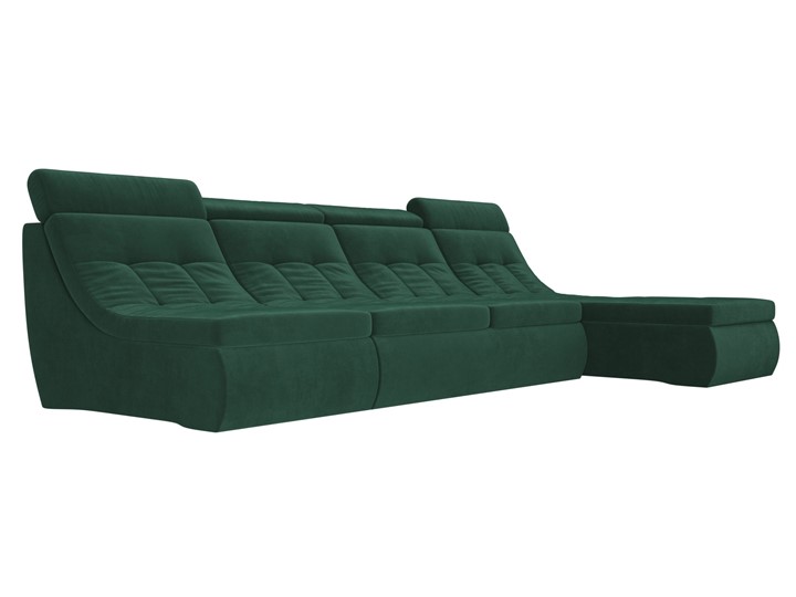 Большой модульный диван Холидей люкс, Зеленый (велюр) в Челябинске - изображение 4