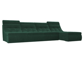 Большой модульный диван Холидей люкс, Зеленый (велюр) в Челябинске