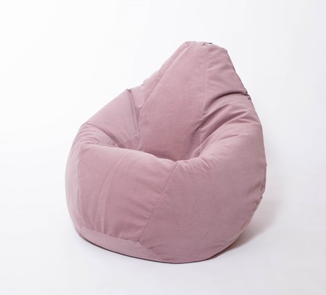 Кресло-мешок Груша большое, велюр однотон, пыльная роза в Миассе - изображение