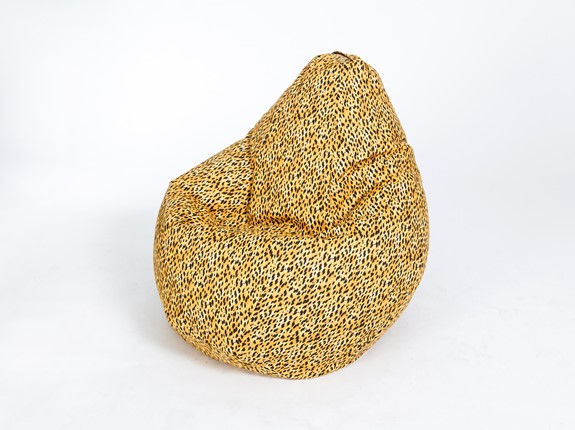 Кресло-мешок Груша малое, жаккард, леопард в Миассе - изображение
