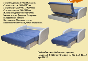 Кресло-кровать Коралл 1 в Челябинске - предосмотр 1