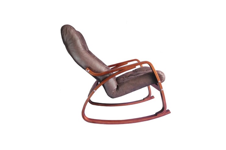 Кресло-качалка Гранд, замша шоколад в Магнитогорске - изображение 1