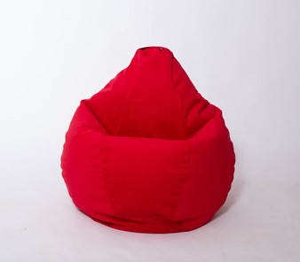 Кресло-мешок Груша малое, велюр однотон, красное в Челябинске - предосмотр 2