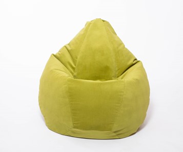 Кресло-мешок Груша малое, велюр однотон, травянное в Миассе - предосмотр 1