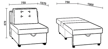 Кресло-кровать НЕО 61М в Миассе - предосмотр 2
