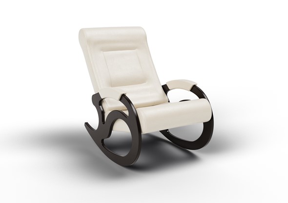 Кресло-качалка Вилла, экокожа крем 11-К-КР в Миассе - изображение
