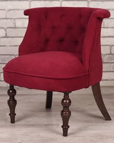 Кресло Элевуд Бархат (бордовый/темно-коричневый) в Копейске