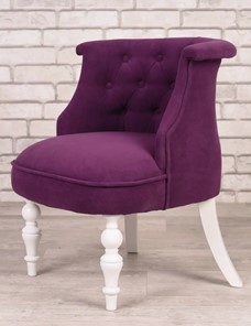 Кресло Бархат (фиолетовый/белый) в Копейске
