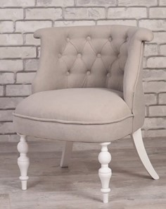 Кресло Бархат (светло-серый/белый) в Миассе