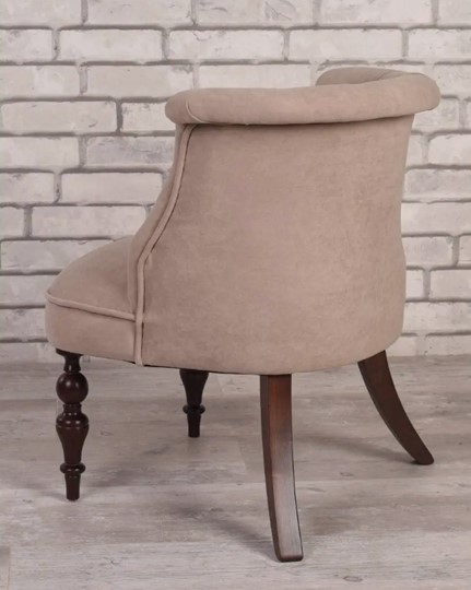 Кресло Бархат (темно-бежевый/темно-коричневый) в Копейске - изображение 2