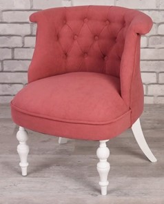 Кресло Элевуд Бархат (ярко-розовый/белый) в Челябинске