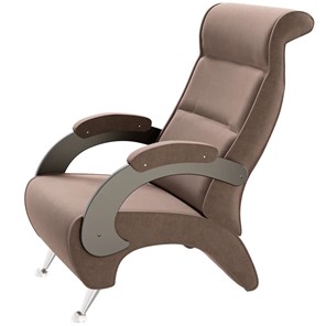 Кресло Деметрио 9Д (каркас венге, м/э коричневый) в Копейске