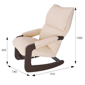 Кресло-качалка Модель 81, ткань макс 100, каркас венге в Челябинске - предосмотр 1