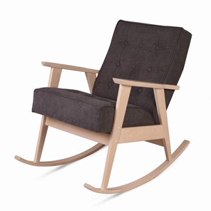 Кресло-качалка Ретро (беленый дуб / 05 - коричневый) в Миассе
