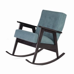 Кресло-качалка Ретро (венге / RS 29 - бирюзовый) в Миассе