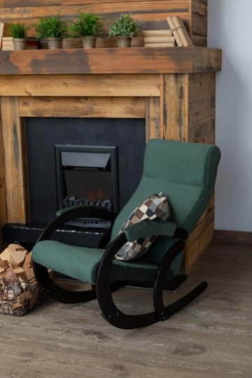 Кресло-качалка в гостиную Корсика, ткань Amigo Green 34-Т-AG в Миассе - изображение 7