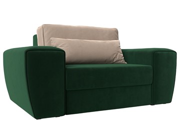 Кресло-кровать Лига-008, Зеленый\Бежевый (велюр) НПБ в Магнитогорске