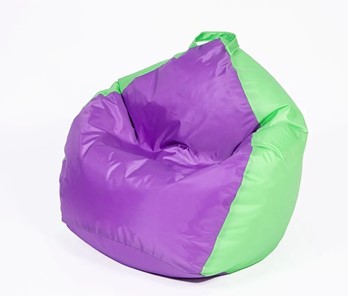 Кресло-мешок КлассМебель Кроха, салатово-фиолетовый в Челябинске