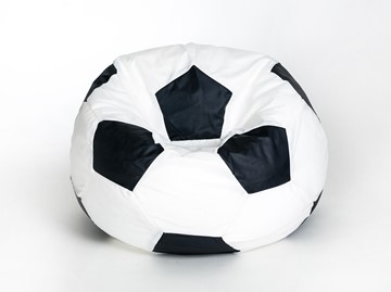 Кресло-мешок Мяч большой, бело-черный в Копейске