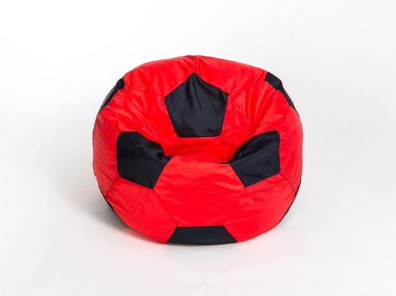 Кресло-мешок Мяч большой, красно-черный в Миассе - изображение