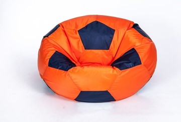 Кресло-мешок Мяч большой, оранжево-черный в Златоусте
