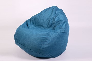 Кресло-мешок КлассМебель Юниор, рогожка синий в Челябинске
