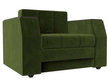 Кресло раскладное Атлантида, Зеленый (Микровельвет) в Златоусте