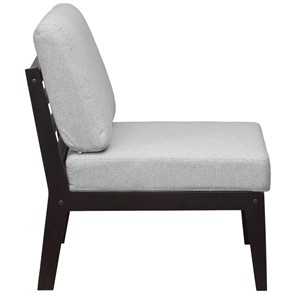 Мягкое кресло Массив мягкое, ткань серый, каркас венге в Челябинске - предосмотр 2