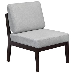 Мягкое кресло Массив мягкое, ткань серый, каркас венге в Магнитогорске
