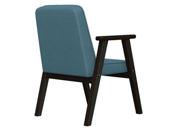 Мягкое кресло Ретро ткань голубой, каркас венге в Челябинске - предосмотр 2