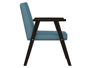 Мягкое кресло Ретро ткань голубой, каркас венге в Челябинске - предосмотр 4