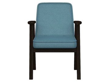 Мягкое кресло Ретро ткань голубой, каркас венге в Челябинске - предосмотр 5