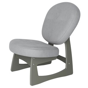 Мягкое кресло Смарт G Силуэт, ткань ультра смок, каркас серый ясень в Копейске