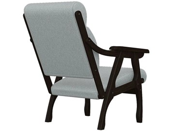 Мягкое кресло Вега 10 ткань серый, каркас венге в Челябинске - предосмотр 2