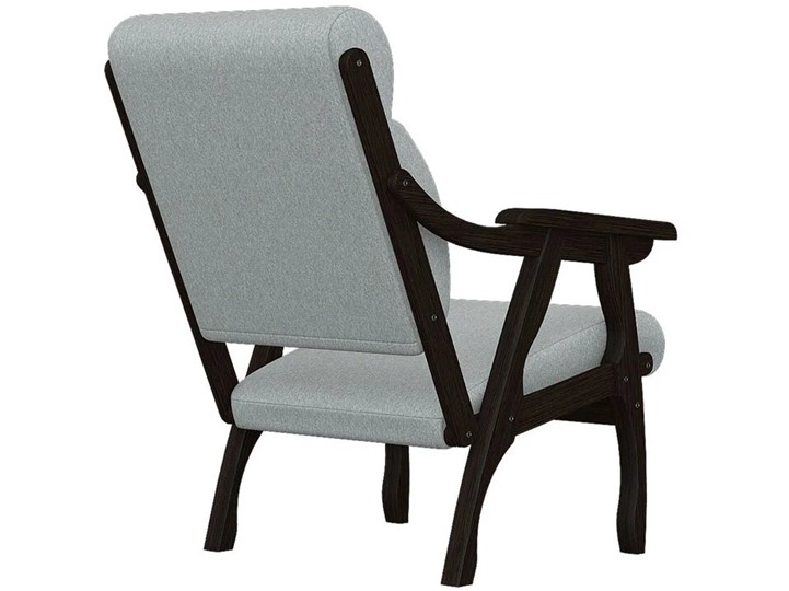 Мягкое кресло Вега 10 ткань серый, каркас венге в Челябинске - изображение 2