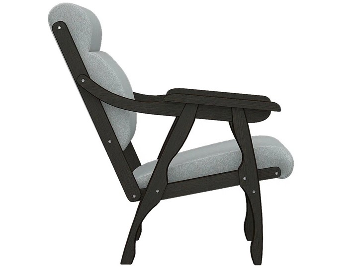 Мягкое кресло Вега 10 ткань серый, каркас венге в Челябинске - изображение 3