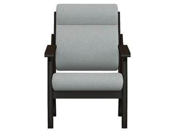 Мягкое кресло Вега 10 ткань серый, каркас венге в Челябинске - предосмотр 4