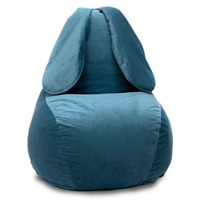 Кресло-игрушка Зайка (длинные уши), синий в Копейске