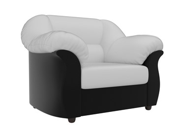 Мягкое кресло Карнелла, Белый/Черный (экокожа) в Магнитогорске
