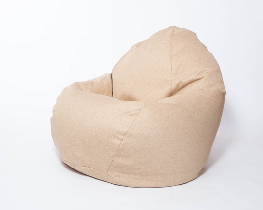 Кресло-мешок Макси, рогожка, 150х100, песочное в Миассе - изображение