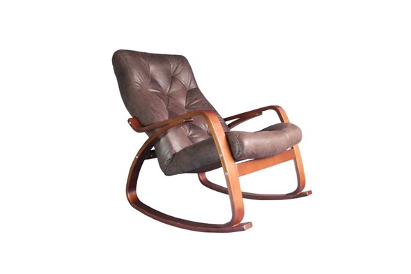 Кресло-качалка Гранд, замша шоколад в Магнитогорске - изображение