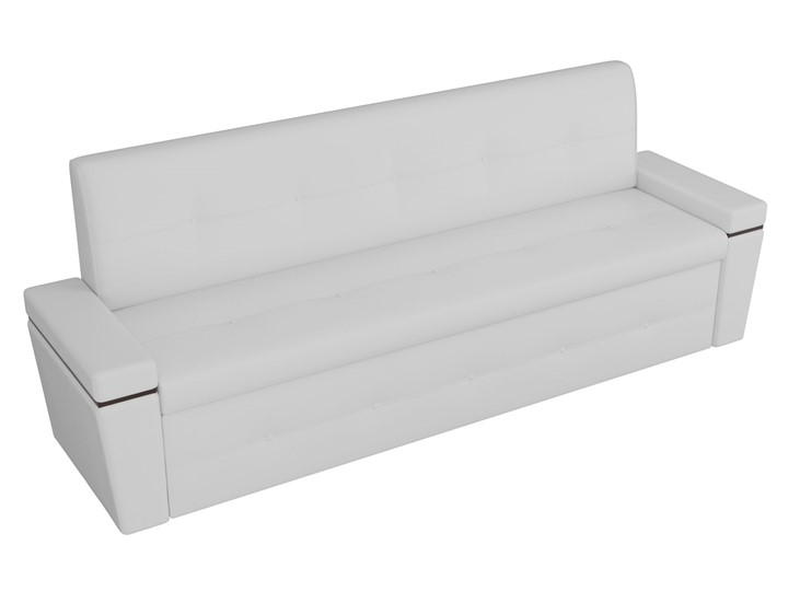 Раскладной кухонный диван Деметра, Белый (экокожа) в Миассе - изображение 3