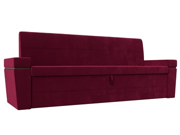 Кухонный прямой диван Деметра, Бордовый (микровельвет) в Копейске