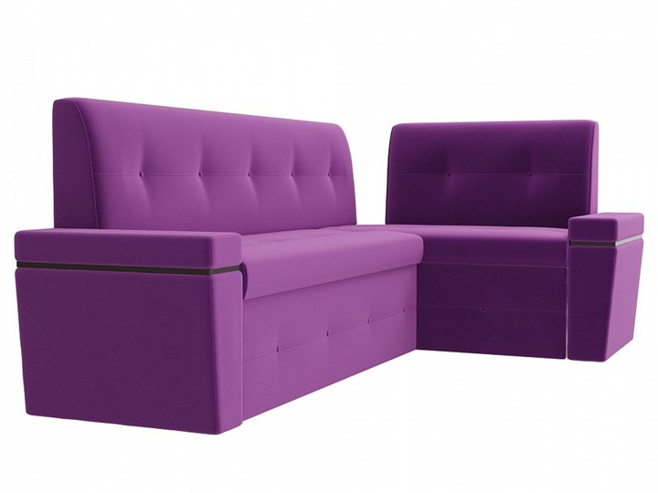Кухонный диван Деметра угловой, Фиолетовый (микровельвет) в Челябинске - изображение 4