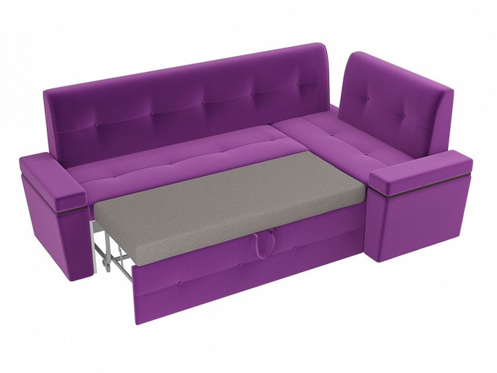 Кухонный диван Деметра угловой, Фиолетовый (микровельвет) в Челябинске - изображение 6